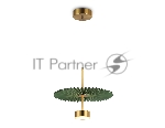 Светильник Ambrella light LH72609 BK/GR латунь/зеленый 6W 3000K D300*260-1770