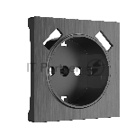 Накладка для розетки USB (графит рифленый)