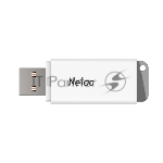 Флешка USB Netac U185 128Gb NT03U185N-128G-20WH, USB 2.0, с колпачком, пластиковая белая