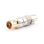 Разъем Cablexpert TVPL-05, TV (папа) позолоченный, латунь OD8.5, блистер