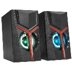 Акустическая система 2.0 Qumo TRON AS007, 10 ВТ, объемное звучание, RGb подсветка, USB/Jack 3,5мм