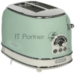 Тостер Ariete Vintage 155 зелёный, 810 Вт, 2 слота