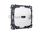 Комплект механизма розетки HDMI 2.0 OMEGA Белый матовый 40V/500MO 2.0GHz 5-18Gbit/s QUANT (OP1340, VM222) MO134010