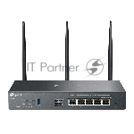 VPN-маршрутизатор TP-Link ER706W Omada с гигабитными портами и поддержкой Wi-Fi AX3000, 1 гиг. SFP WAN/LAN, 1 гиг. RJ45 WAN, 4 гиг. RJ45 WAN/LAN, USB 3.0, до 574 М/с на 2,4 ГГц + до 2402 М/с