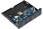 Планка USB 3.0 на переднюю панель 3.5" Gembird FP3.5-USB3-4A, USB, 4xUSB-A 3.0