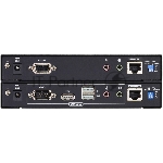 Удлинитель, KVM USB 2xDVI Single Link+AUDIO+RS232, 100 м., 1xUTP, макс.разр.1920х1200 60Hz 90м Cat5e;100м Cat6/6a/1080p 100м HDBaseT;1920x1200 150м cat6/6a LongReach HDBaseT, 2xDVI-D+2MINIJACK+DB9+USB B>3xUSB A, бп 220> 5V, ATEN CE624-AT-G