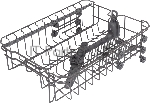Посудомоечная машина Vitek VT-DF415, белый, 45 см, 9 компл., сушка конденсационная, 49 дБ, класс A+, вид 27