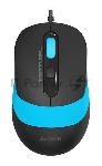 Мышь проводная A4Tech Fstyler FM10 черный/синий, 1600 dpi, USB, кнопки - 4