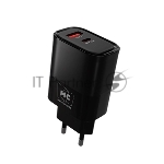 Сетевое зарядное устройство MORE CHOICE NC82 1USB+1Type-C 3.0A PD 35W+QC3.0 для Type-C Type-C черный