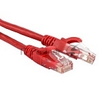 Патч-корд LANMASTER TWT UTP cat.5e, с заливными колпачками, 0.3 м, красный