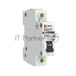 Автоматический выключатель EKF mcb4729-1-40C 1P 40А (C) 4,5кА ВА 47-29 EKF Basic