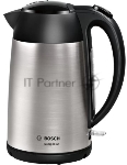 Электрочайник Bosch TWK3P420 черный, 1.7 л, 2400 Вт, скрытый нагревательный элемент