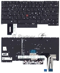 Клавиатура для ноутбука Lenovo ThinkPad T14s черная с подсветкой