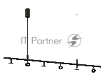 Корпус светильника C9006/6 SBK черный песок 1200*60*1200mm MR16 GU5.3/6
