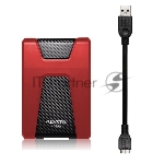 Внешний жесткий диск ADATA USB 3.0 1Tb AHD650-1TU31-CRD HD650 DashDrive Durable 2.5" красный