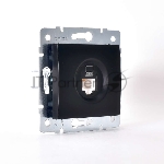 Механизм розетки компьютерн. 1-м СП KARINA RJ45 черный бархат LEZARD 707-4288-139