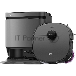 Робот-пылесос MIDEA, сухая и влажная уборка, мощность всасывания 16200 Па, лидар + 3D AI, BLDC мотор, Wi-Fi, управление со смартфона, емкость аккумулятора 5200 мАч, допустимая высота препятствия 20 мм, станция самоочистки, цвет черный