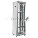 Шкаф телекоммуникационный Rexant напольный 19" 42U 600×800 мм, дверь перфорация, разборный, серый (RAL 7035)