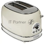 Тостер Ariete Vintage 155 бежевый, 810 Вт, 2 слота
