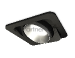 Комплект встраиваемого поворотного светильника Ambrella light XC7659023 SBK/MCH черный песок/хром матовый MR16 GU5.3 (C7659, N7033)