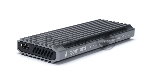 Внешний корпус Gembird EEM2-SATA-3 USB 3.1 для M2 SATA порт Type-С, RGB подсветка, металл, серебристый