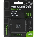 Флеш карта QUMO QM16GMICSDHC10U1 16Gb MicroSDHC Class 10 UHS-I, SD adapter, вид 3