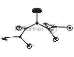 Корпус светильника C9056/6 SBK черный песок 1100*400*200mm GX53/6