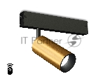 Управляемый светодиодный светильник для шинопровода Magnetic Ambrella light GL1213 GD золото IP20 12W 3000K-6400K 220V 36° D45*100 (Без ПДУ)