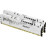 Оперативная память Kingston Fury Beast, DDR5, 32Gb (2x16GB), 6000MHz, CL36, DIMM, с радиаторами, белый