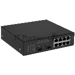 Коммутатор Hikvision DS-3T0310P, 8×100 Мбит/с PoE+ + 2×1 Гбит/с SFP, неуправляемый