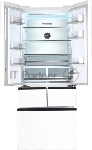 Холодильник Tesler RFD-427BI белый, глянцевый двухкамерный 250/142л морозилка сбоку, No Frost, Side by Side