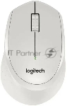 Мышь беспроводная Logitech M330 SILENT PLUS белый, 1000 dpi, радиоканал, USB, кнопки - 3