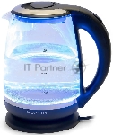 Чайник электрический Galaxy Line GL 0559, черный, стекло, 2200 Вт, 2 л
