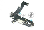 Шлейф с разъемом зарядки и микрофоном для Apple iPhone 12, iPhone 12 Pro, белый
