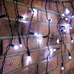 Гирлянда Neon-night Айсикл (бахрома) светодиодный, 2,4 х 0,6 м, черный провод, 230 В, диоды белые, 88 LED
