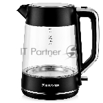 Электрочайник BRAYER BR6102 черный, 1.7 л, 2200 Вт, скрытый нагревательный элемент