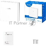 Точка доступа AC1200 Dual Band Gigabit Wall Plate Access Point, 867Mbps at 5GHz + 300Mbps at 2.4GHz, 1 x Gigabit PoE-IN Port, 802.3af / at, 1 x Gigabit RJ45 ports, Cudy Mesh Support