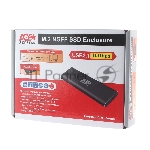 Внешний корпус USB 3.1 Type-C M.2 NVME (M-key) AgeStar 31UBNV1C (GRAY), алюминий, черный
