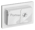 Розетка 2-я с кр. IEK BRITE 16А в сб IP44 РСбш12-3-44-БрБ белый