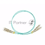 Патч-корд оптический многомодовый (MM) 50/125 OM3 LC/UPC–LC/UPC 3мм дуплекс LSZH 25м бирюзовый (аква) REXANT