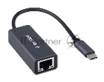 Сетевой адаптер Ethernet Gembird NIC-U8, Type-C USB 3.0 - Gigabit Ethernet adapter, алюминий, RTL8153