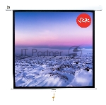 Экран 127x127см Wallscreen 1:1 настенно-потолочный рулонный белый71'