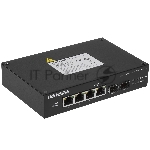 Коммутатор Hikvision DS-3T0506HP-E/HS, 4×1 Гбит/с PoE+ + 2×1 Гбит/с SFP, неуправляемый