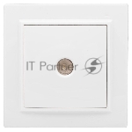 Розетка телевизионная TV 1-м СП Минск 75Ом 5-862МГц бел. Basic EKF ERA00-027-10