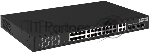 Коммутатор Osnovo SW-62444(400W), 24×100 Мбит/с PoE + 4×1 Гбит/с Combo, неуправляемый