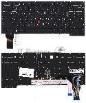 Клавиатура для ноутбука Lenovo ThinkPad T14s gen 2 черная с подсветкой