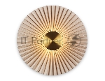 Настенный светильник Ambrella light LH72643 BR/WH латунь/бежевый 6W 3000K D300*100
