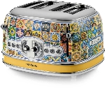 Тостер Ariete Positano 156 жёлтый/голубой, 1630 Вт, 4 слота