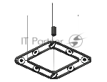 Корпус светильника C9182/8 SBK черный песок 700*700*800mm GX53/8