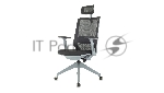 Кресло руководителя Бюрократ MC-G611NL-H черный Elastic-102 с подголов. крестов. 4-луч. пластик пластик серый